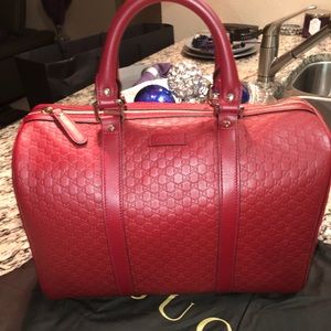 Authentic Boston leather GG Guccissima Large Bag